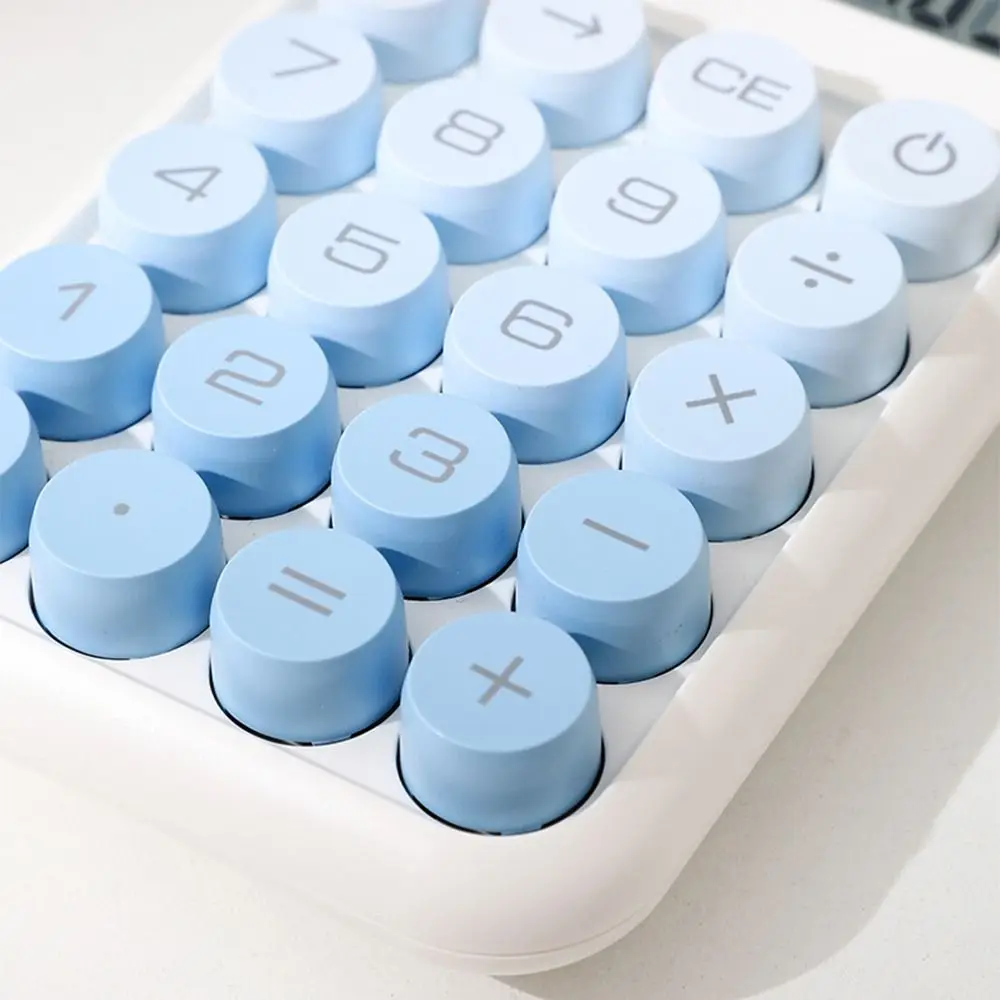 10-digit Display Electronic Calculator Gradient Color Lcd Display Mechanical Keyboard Calculator Transparent Design