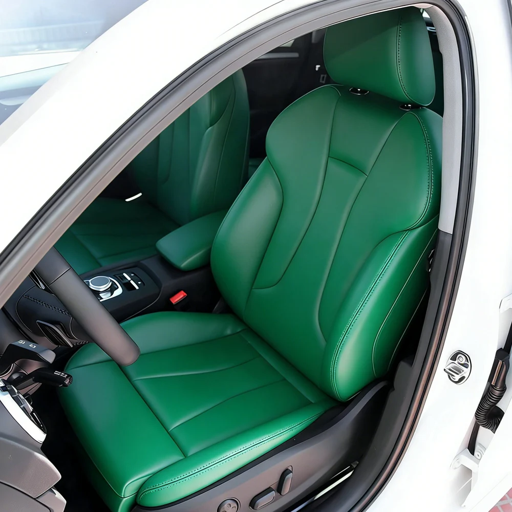 

Custom Car Seat Cover For Audi A3 2014 2015 2016 2017 2018 2019 2020 Faux Leather Seat Cushion full set Car Seat Cover