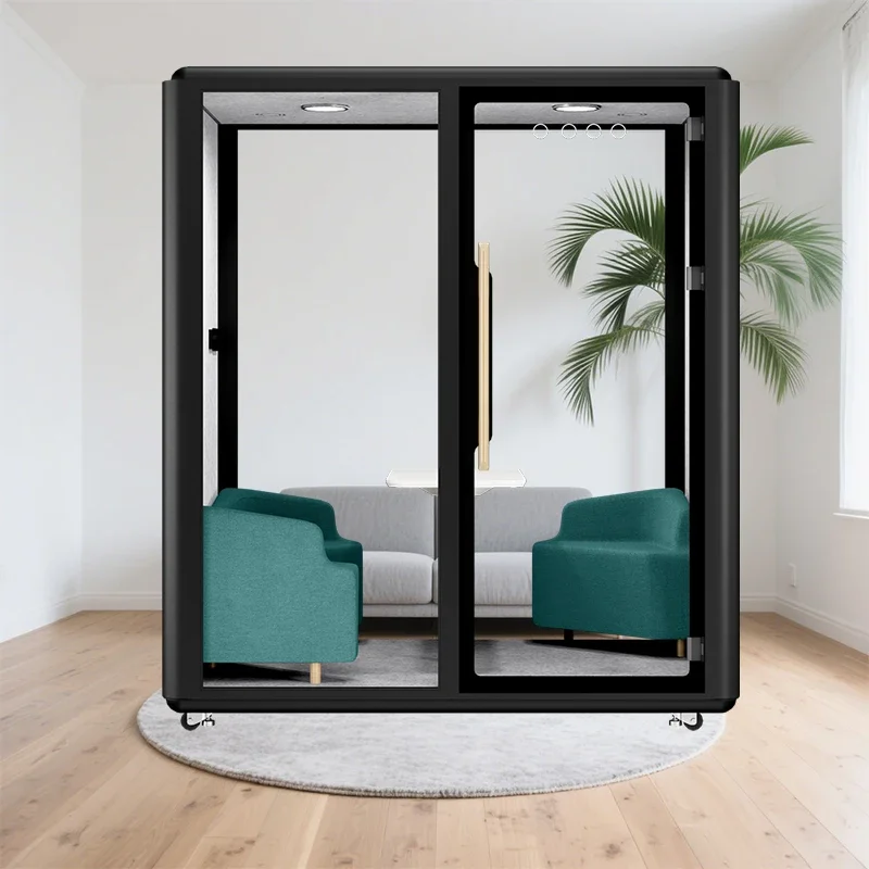 Living Room Hospital School Modular Aluminum Soundproof Conference Cabin Soundproof Office Pod