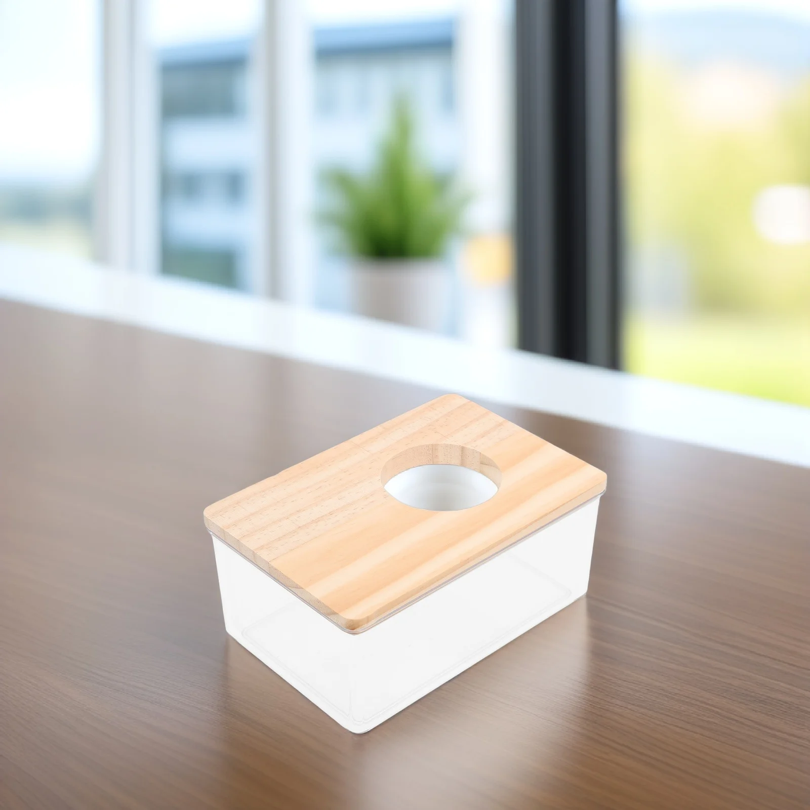 

1Pcs Sand Bath Box Clear Hamster Toilet Acrylic and Wood Cover Small Pets Toilet Sand Bath Room Small Pets Shower Room