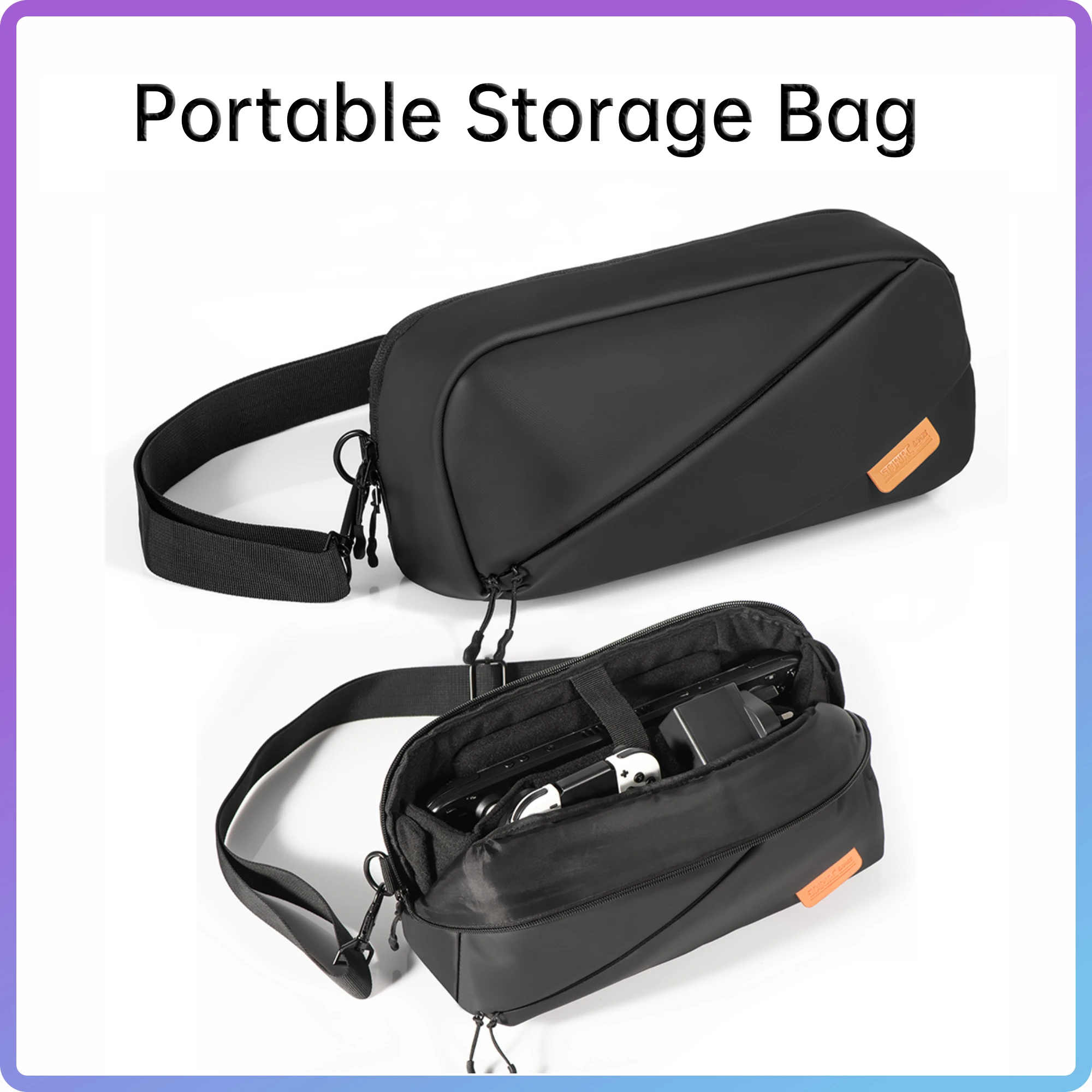 Universal Gaming Storage Bag for Switch/PS Portal/Steam Deck OLED/ROG Ally X Single shoulder Bag Game Accessories Storage Pouch