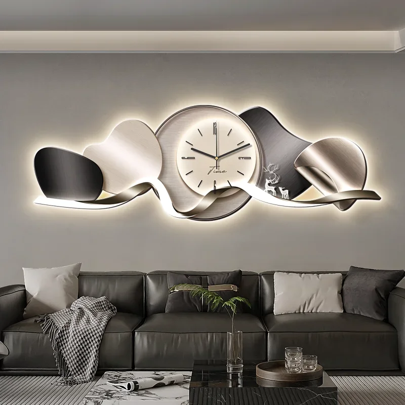 Art Mural Wall Clocks Living Room Digital Luxury Led Big Size Modern Wall Watch Bedrooms Relogio De Parede Home Decoration