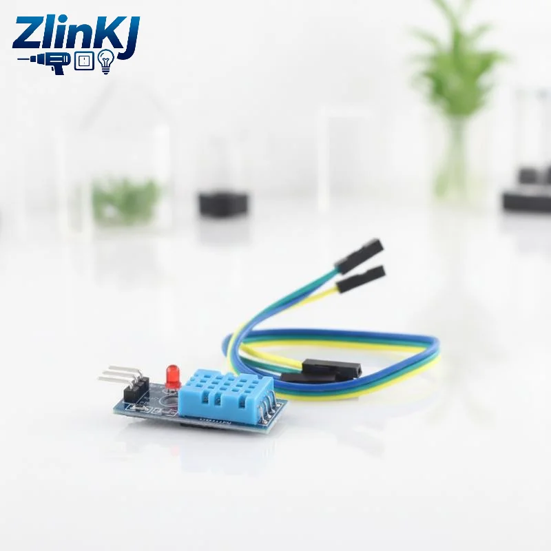 DHT11 Low Power Temperature Humidity Sensor Single-Bus Customizable Cable for Student Electronic DIY Training Projects