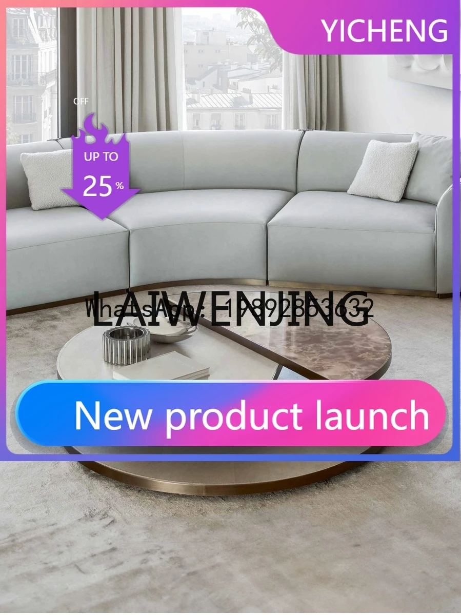 

z2 Marble Coffee Table Living Room round Small Tea Table Designer Pier Table