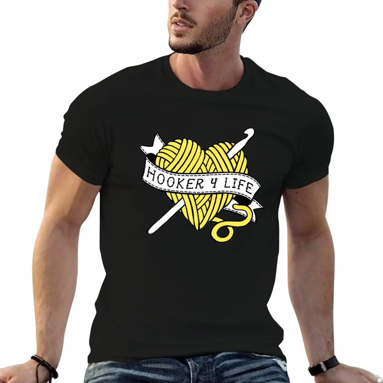 Hooker 4 Life T-Shirt Funny t-shirt plus size clothes men t shirts