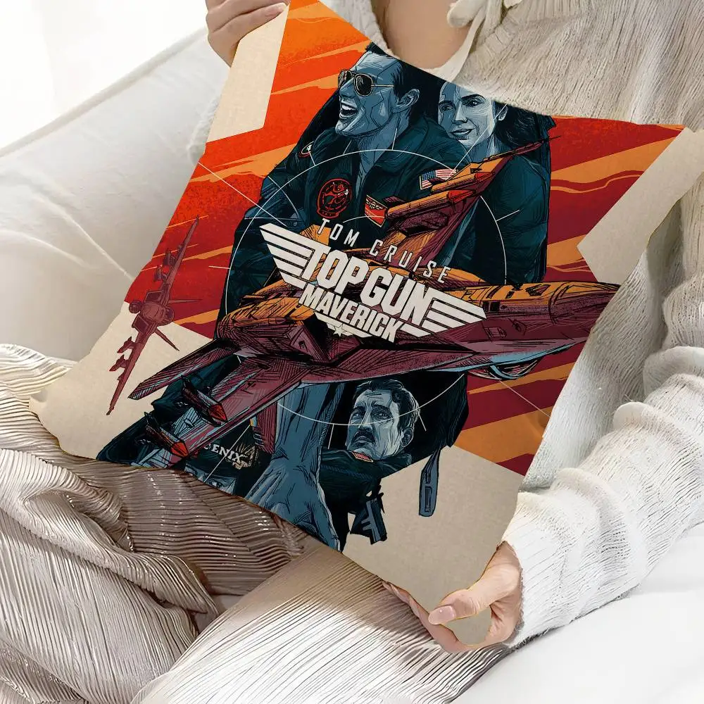 Movie T-Top Gun Personalized picture text home decorative pillows Household Gifts 45x45cm