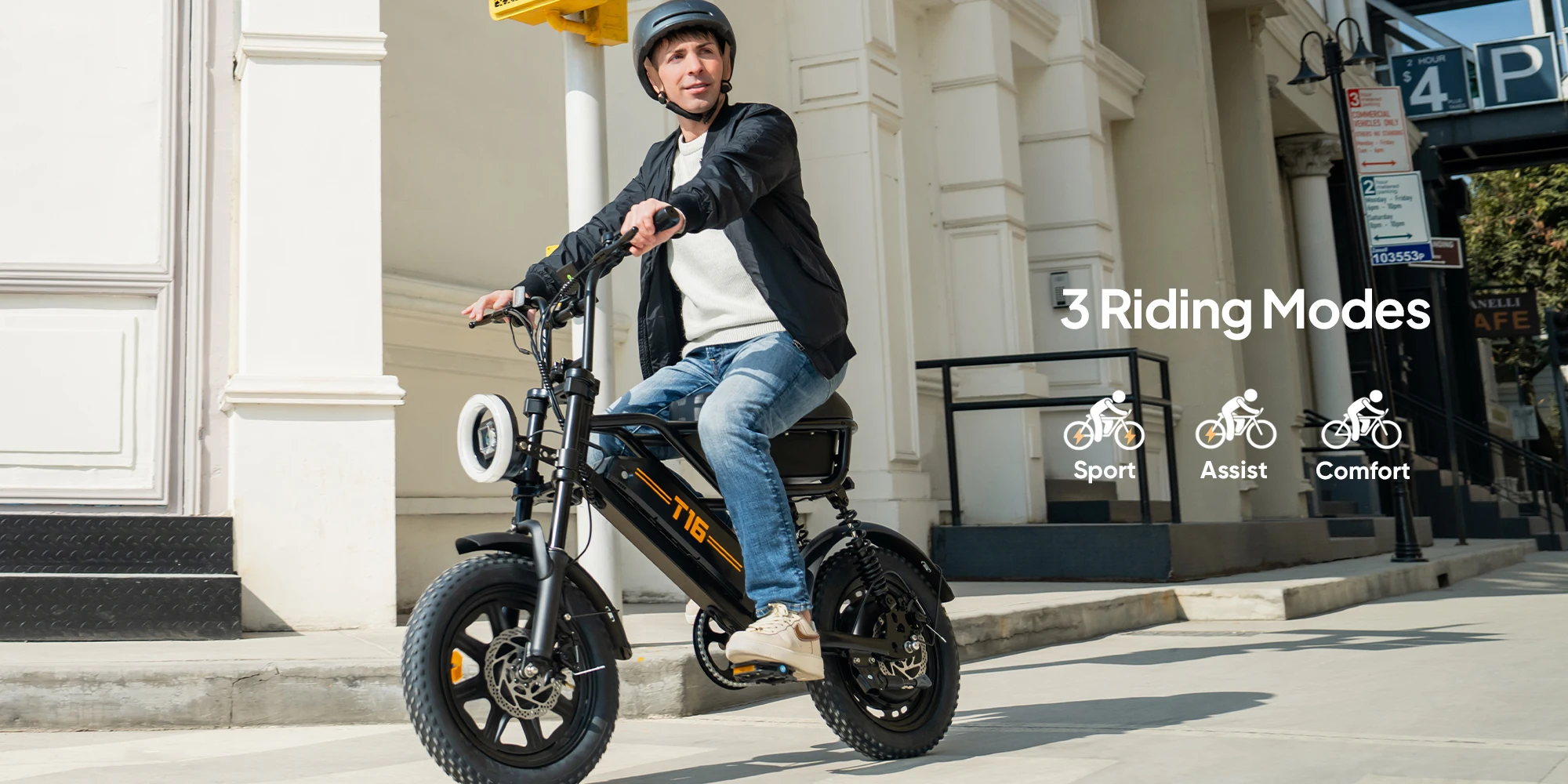URLIFE T16 Die bevorzugte Option für Pendlerfahrten Elektrofahrrad 48V13AH Akku 16*3 Zoll Fat Tire Erwachsenen-Premium-Fahrrad – Detail 9