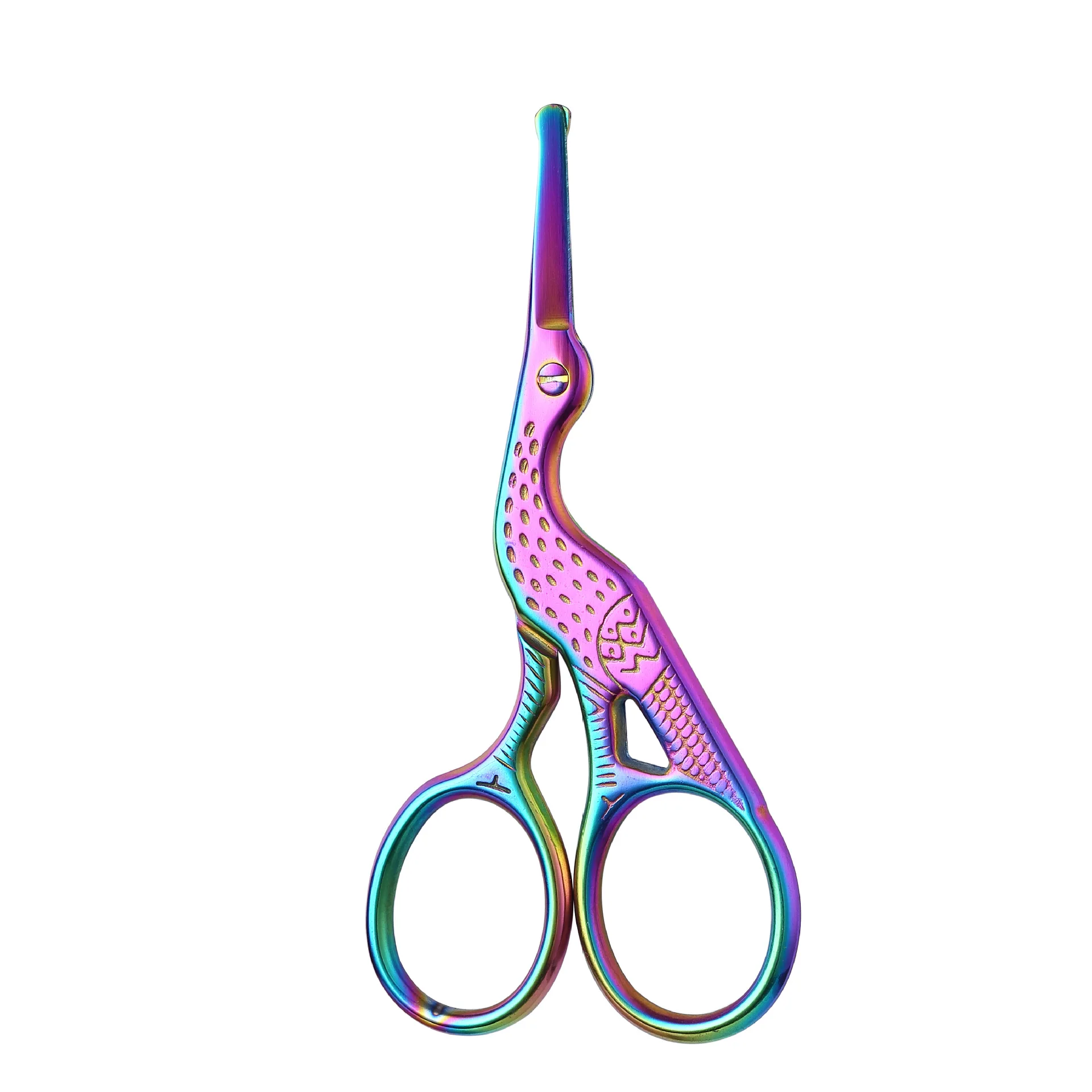 Gesichtshaarschere, abgerundet, professionell, Edelstahl, Schnurrbart, Nasenhaar, Bart, Augenbrauen, Wimpern, Trimmen, Clippers – Detail 11