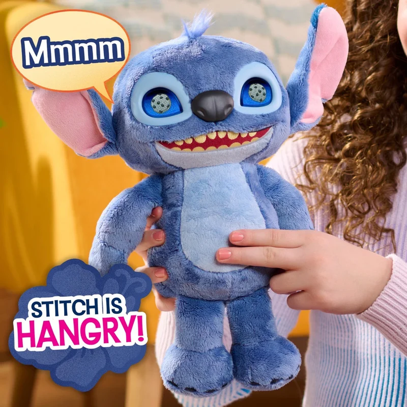 

Интерактивная мягкая плюшевая кукла Disney Stitch с ЖК-дисплеем и глазами, диалог, много настроения, аниме-игрушка для детей, забавный подарок на день рождения