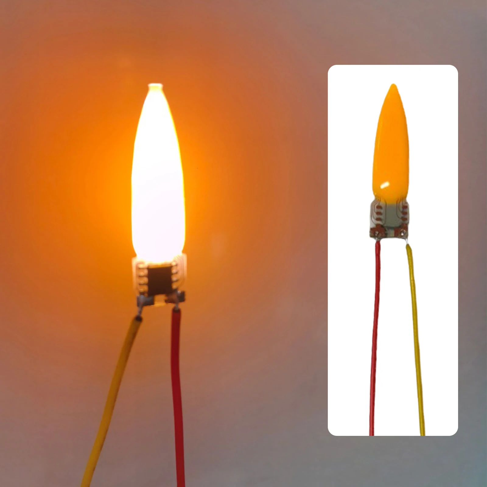 5PCS Flame Light Bulbs 3V LED Flame Effect Light Bulb for Party Decor (5PCS)