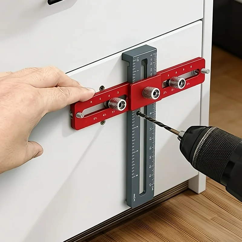 

Приспособление для позиционирования мебельной фурнитуры, вспомогательный позиционер для установки ручек из алюминиевого сплава, держатель для ручек ящиков, позиционер для ручек дверей шкафов