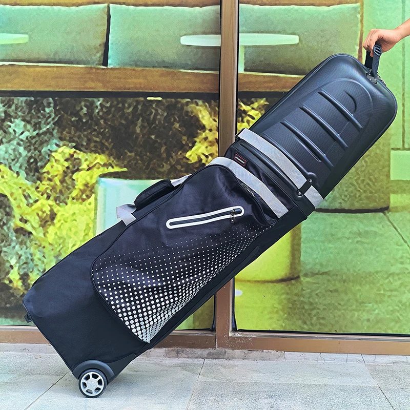 Golf-Reisetasche mit ABS-Hartschale, Glatten Rädern, Faltbarem Design, Großem Stauraum, Nylon-Material, für Stand- und Standard-Golfschläger – Detail 10