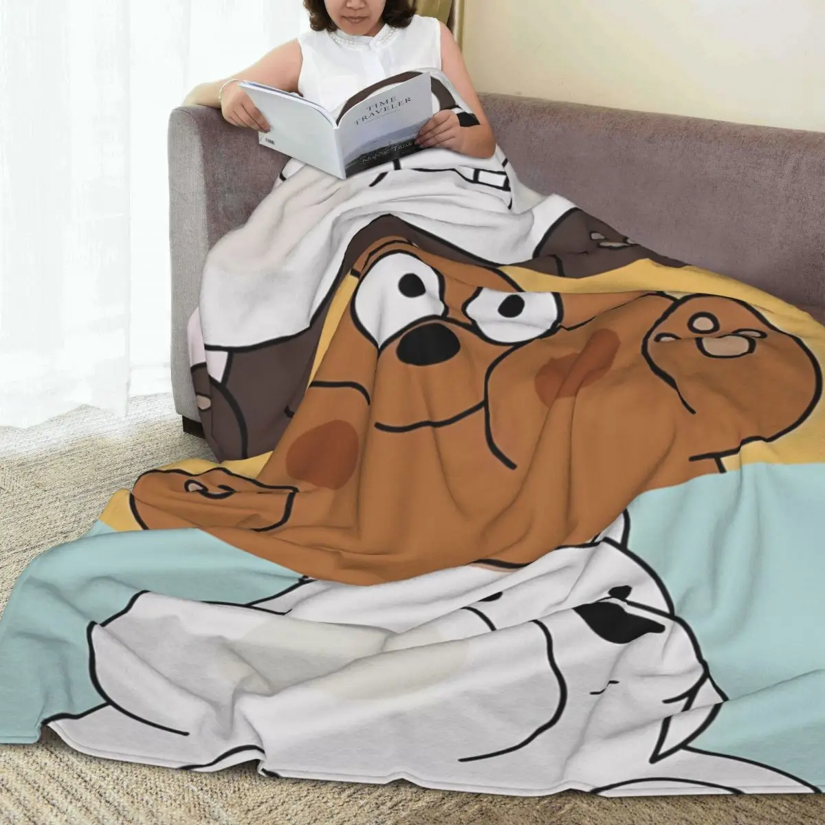 We Bare Bears Big Faces Blankets Quality Soft Warm Throw Blanket Winter Travel Office Couch Chair Street Trend Bedspread