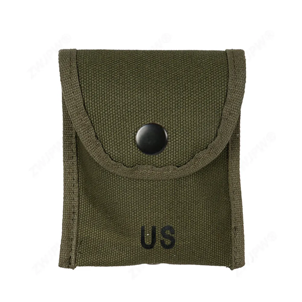 US Vintage M1956 Compass First Aid Pouch Fine Canvas Replica Fine Stitching Lightweight and Portable for Outdoor Carry