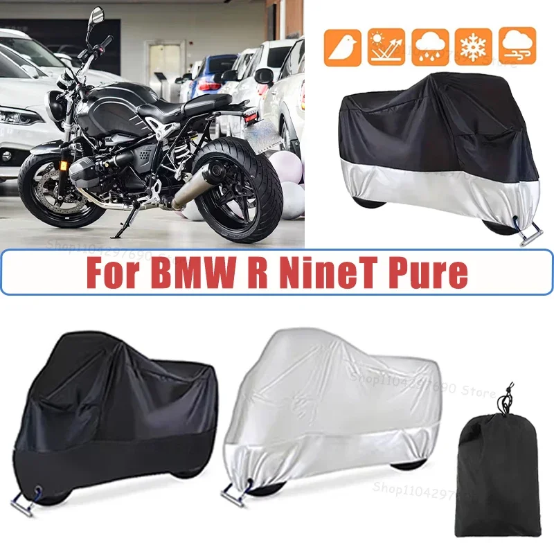 210D Oxford Motorcycle Cover Waterproof All Season UV Protection For BMW R NineT Pure Anti-Tear Windproof Motorbike Cover