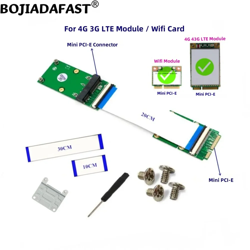 Mini PCI-E To MPCIe Adapter Card (Without SIM Slot) + FPC Cable for 3G 4G LTE Modem Module