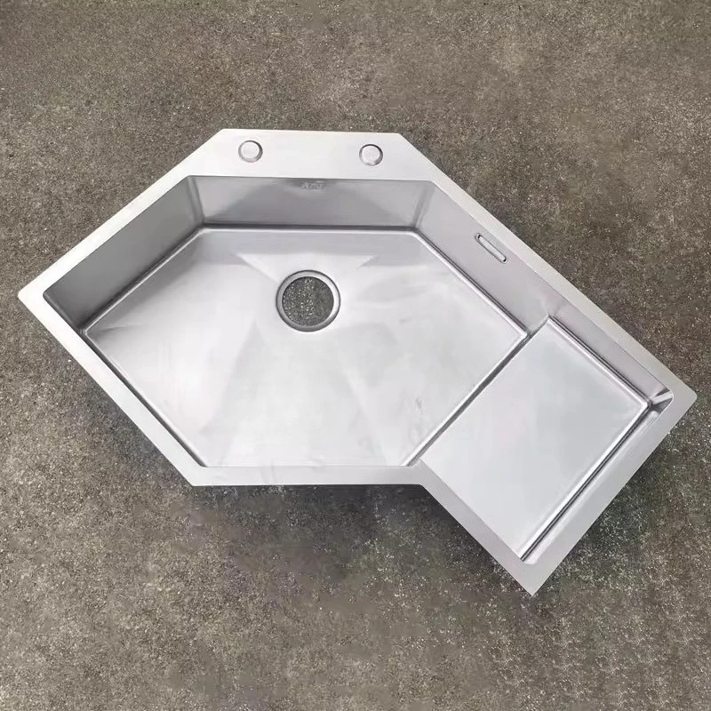 Stepped sink Special-shaped vegetable basin Kitchen corner sink Dishwasher Diamond single sink Under the counter