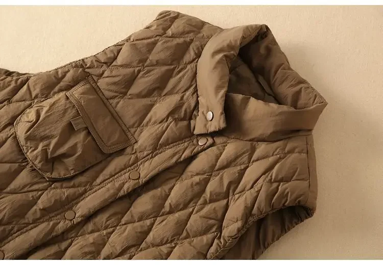 2025 Autunno/Inverno nuove donne giù gilet di cotone colletto allentato pendolari canotta corta oversize