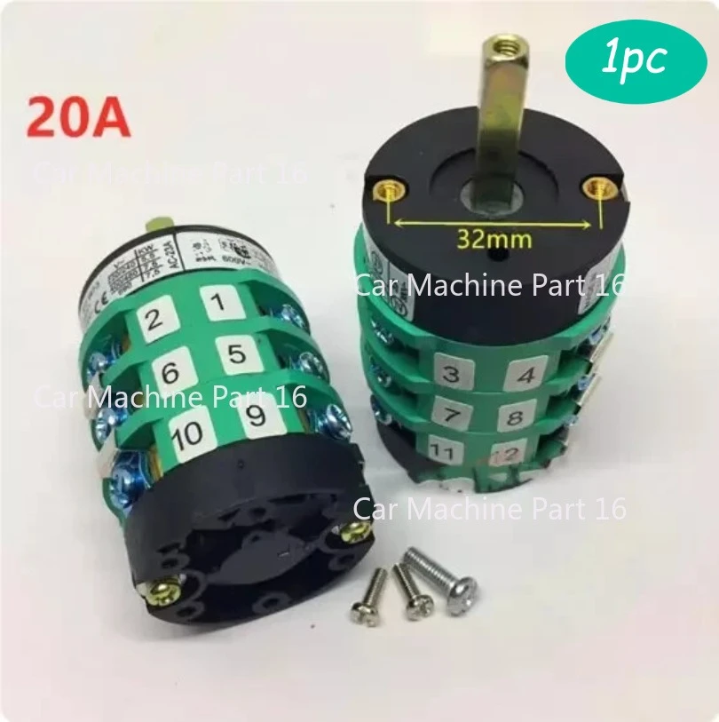 1PC Tire Changer Forward Reverse Switch 380v 20A Power Transfer Rotary Switch