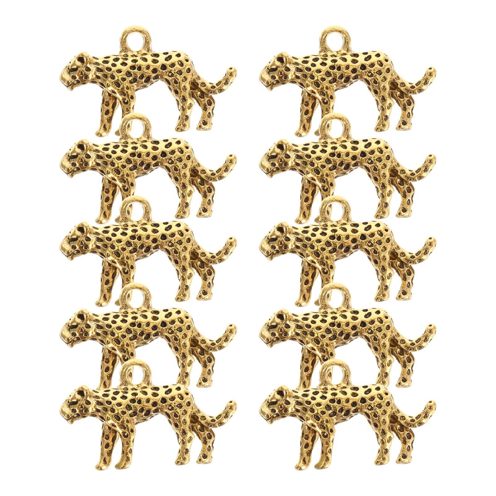

10Pcs 3D Leopard Charms Alloy Jewelry Pendants Unique DIY Necklace Bracelet Keychain Handmade Animal Elements Handmade Charms