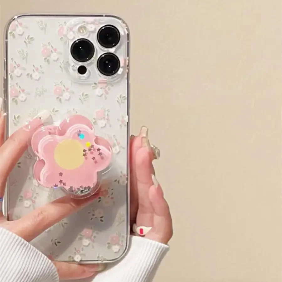 3D INS Flower Bracket Case for Samsung Galaxy S25 S24 S23 Ultra S22 Plus S25Ultra 5G S24FE A55 A54 A34 A35 A15 A16 A52 A53 Cover