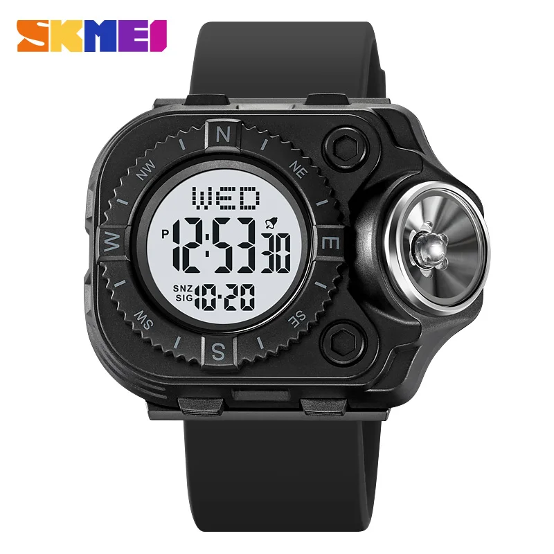 

SKMEI LED Flashlight Countdown Sport Watches Men Light Digital Wristwatch Waterproof Alarm Stopwatch Clock relogios masculino