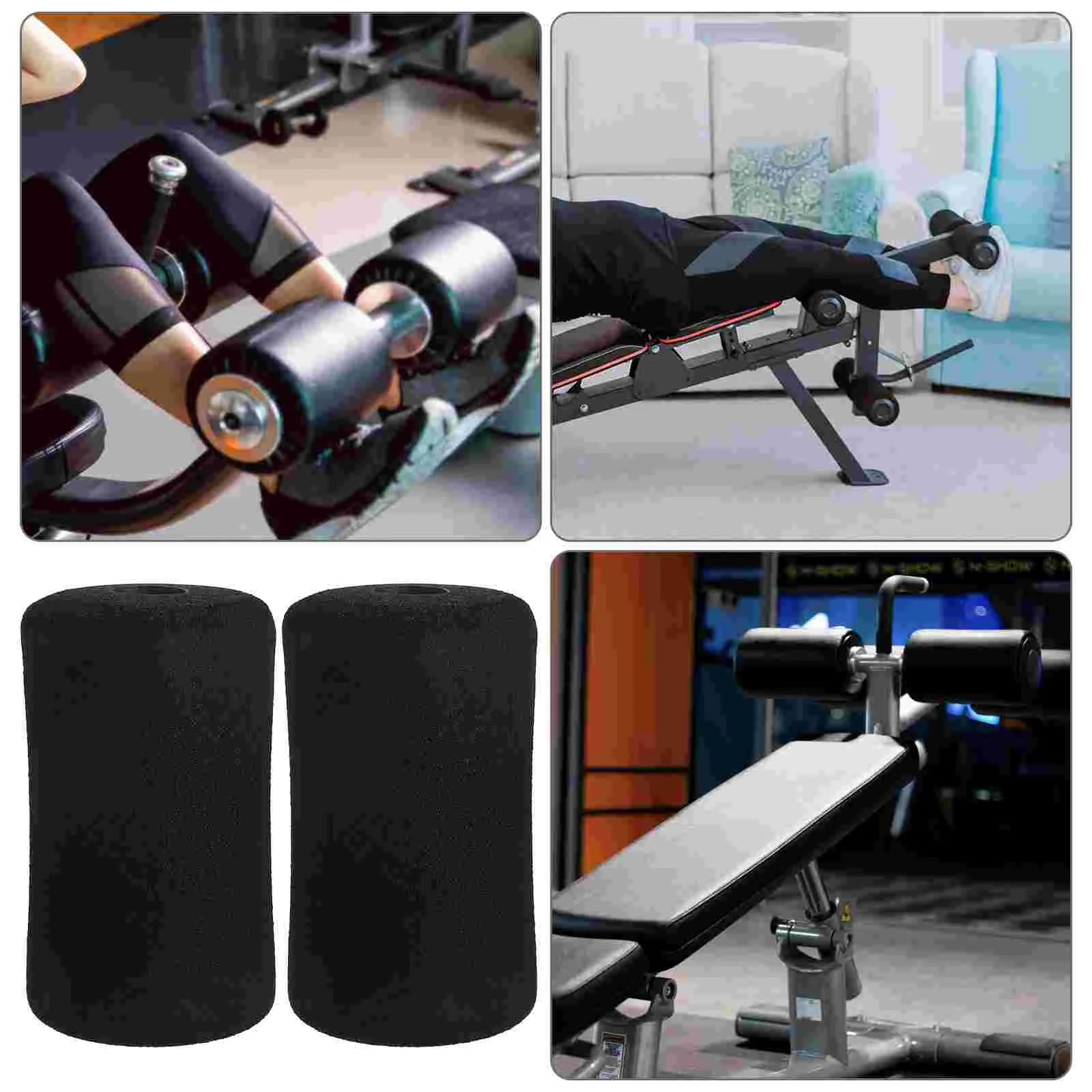 4 Pcs Fitness Mat Sponge Cover Work Exercise Equipment for Home Foam Foot Pads Rollers Tube Gym