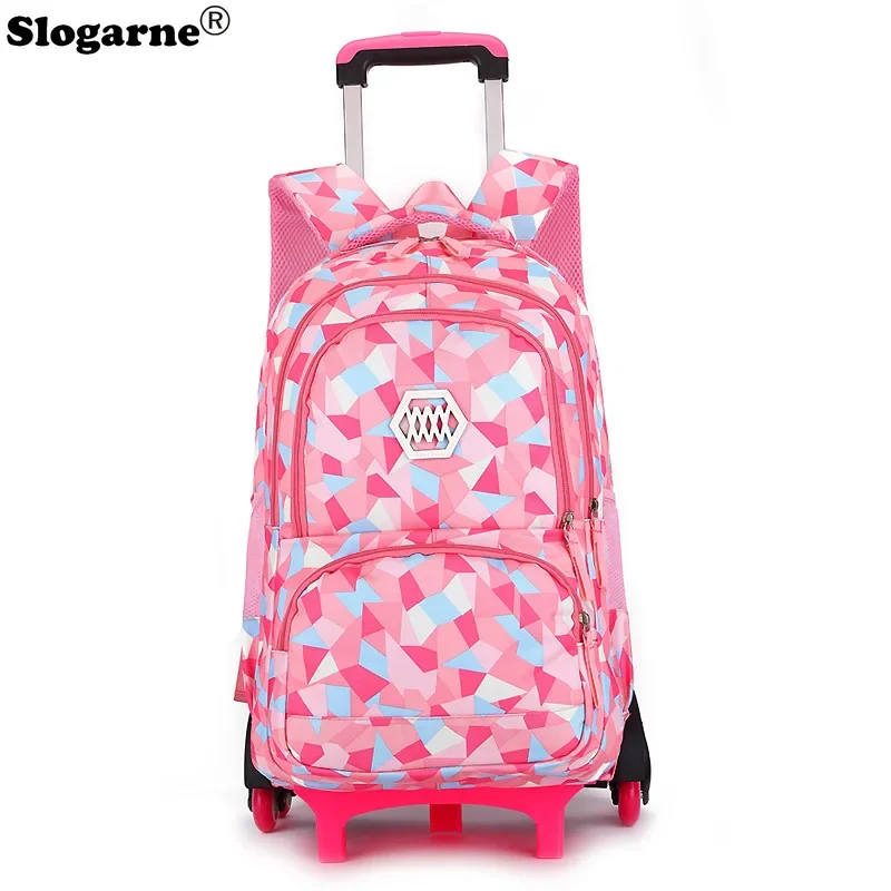 New Waterproof School Bag Student High Capacity Rolling Backpacks Kids Trolley Wheeled Bag Children Backpack Wheels Bags Mochila