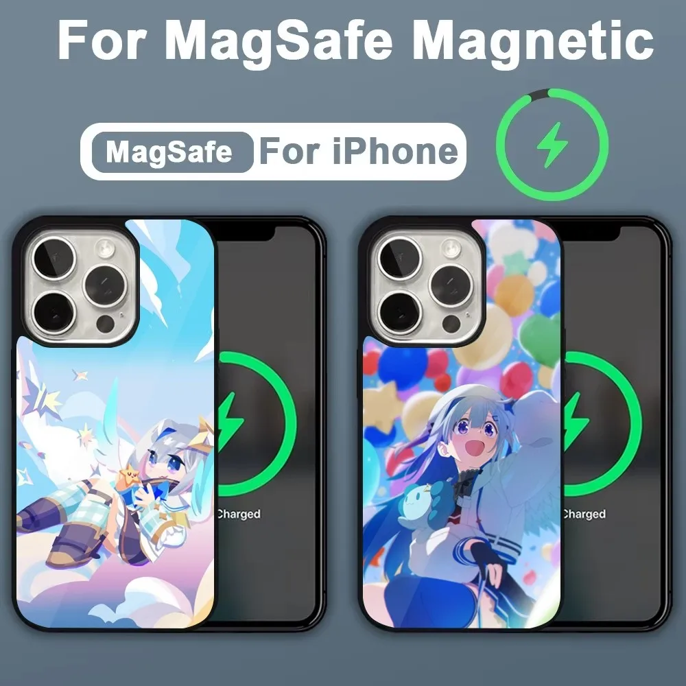 Amane Kanata Hololive Phone Case For iPhone 16,15,14,13,12,11,Plus,Pro,Max,Mini Magsafe Magnetic Wireless Charging