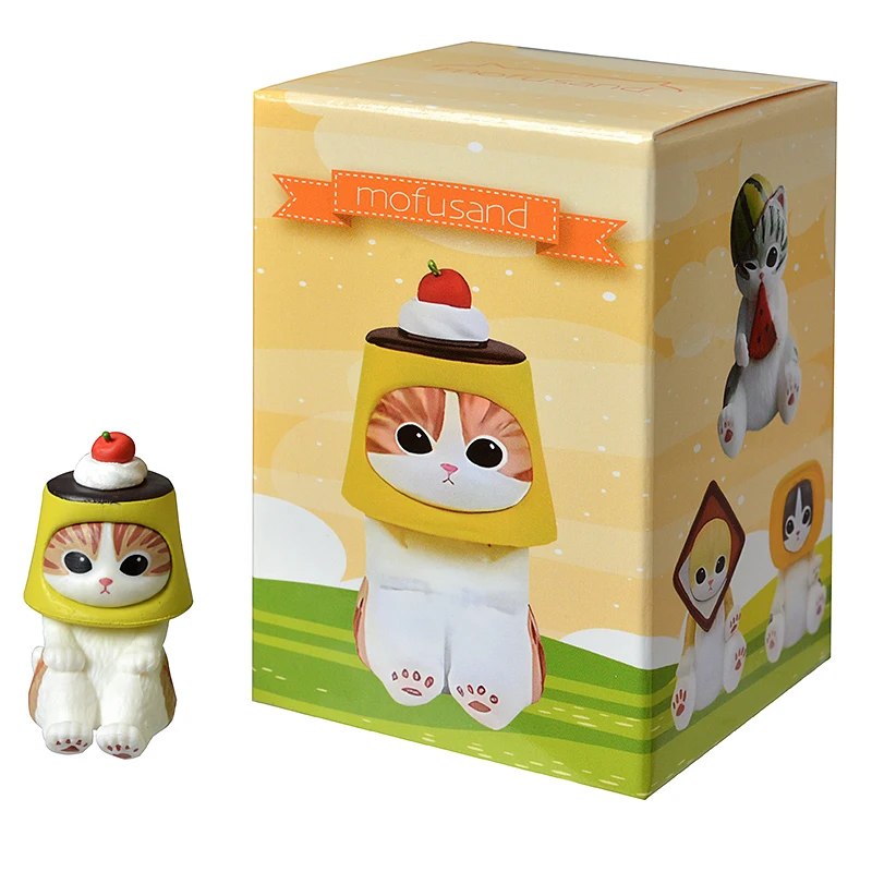 Mofusand Hai Katze Blind Box Obst Tier Niedliche Minifiguren Anime Ornamente Puppen Fans Kinderspielzeug Modell Weihnachten Geburtstagsgeschenke – Detail 9