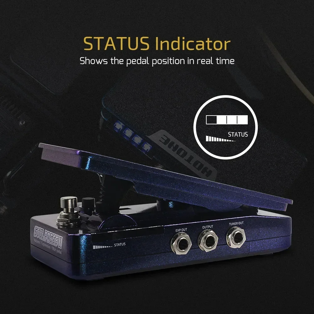 Hotone Soul Press II Wah/Volume/Expression Pedal - 4-in-1 Active