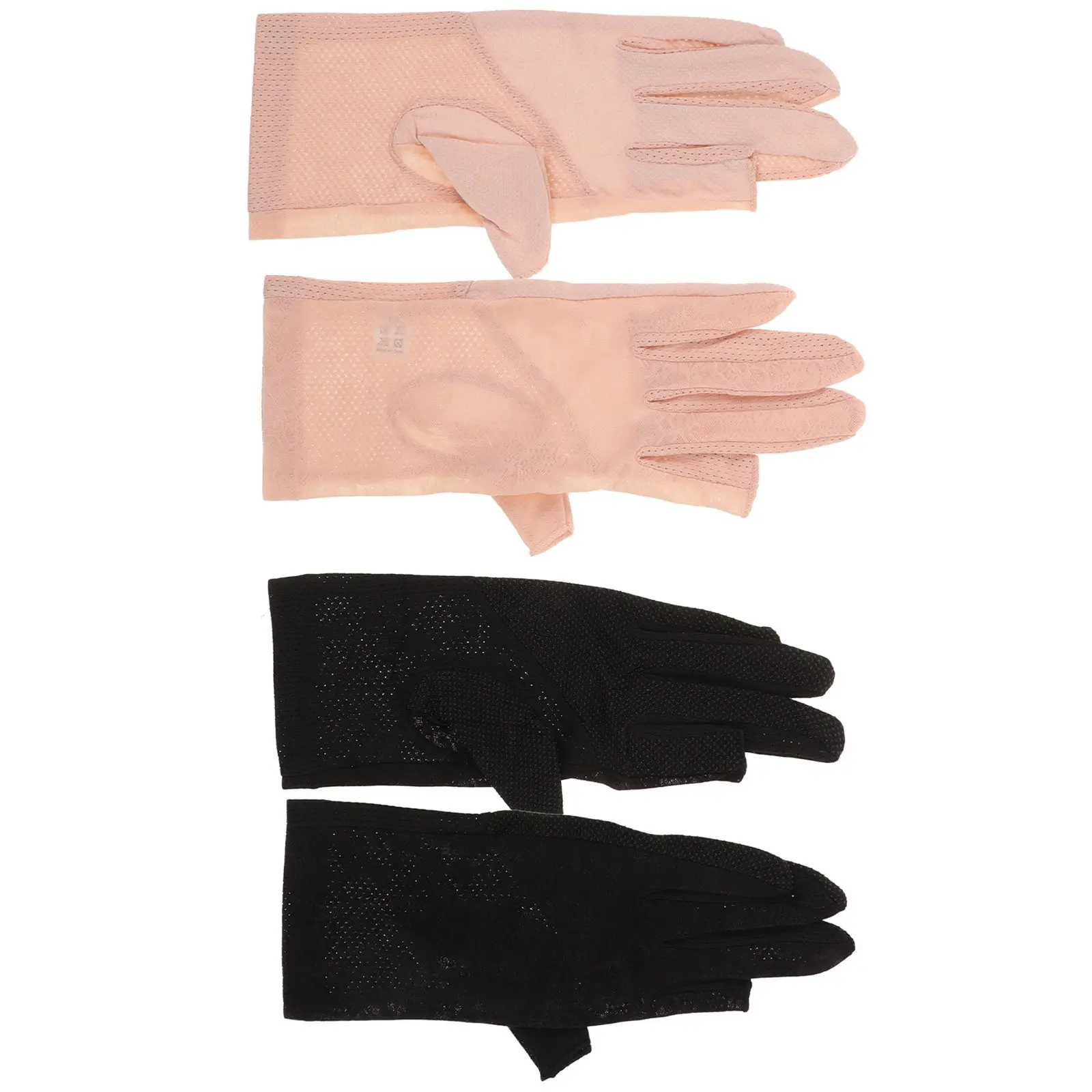 

2Pairs Sun-Proof Half Finger Riding Gloves Wear-Resistant Breathable Driving Outdoor Sports Gloves Riding Accessory
