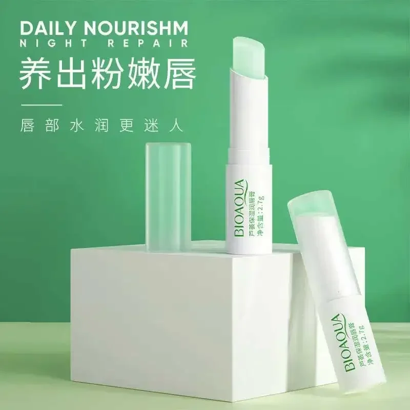 BIOAQUA Natural Aloe Moisturizing Lip Balm Colorless Refine Repair Lip Wrinkles for Woman Winter Lip Care Lipsticks