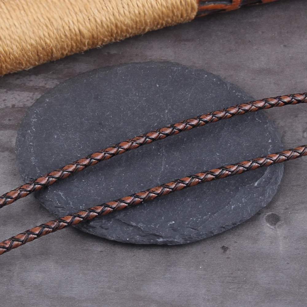 Nordische Wikinger-Rune mit Offener Runder Verschlusskette Anhänger Halskette aus Edelstahl mit Holzbox – Detail 17