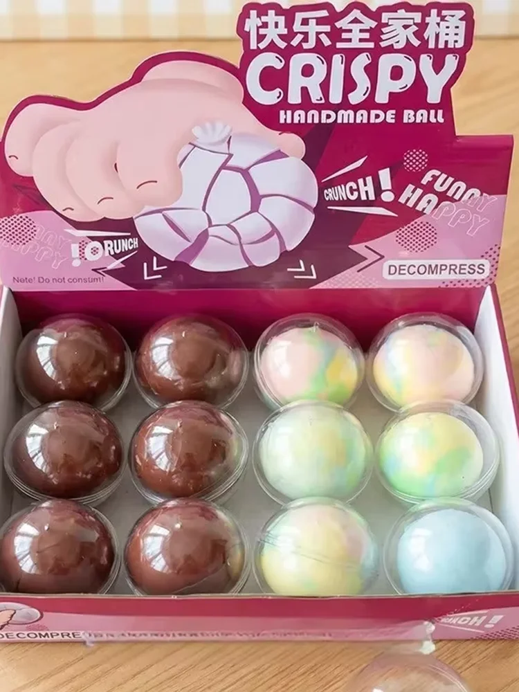 1–12 Stück Squishy-Stressbälle, langsam zurückfederndes Wachs-Haut-Quetschspielzeug für Erwachsene, ruhiges sensorisches Fidget-Spielzeug, beruhigendes, stressabbauendes Spielzeug