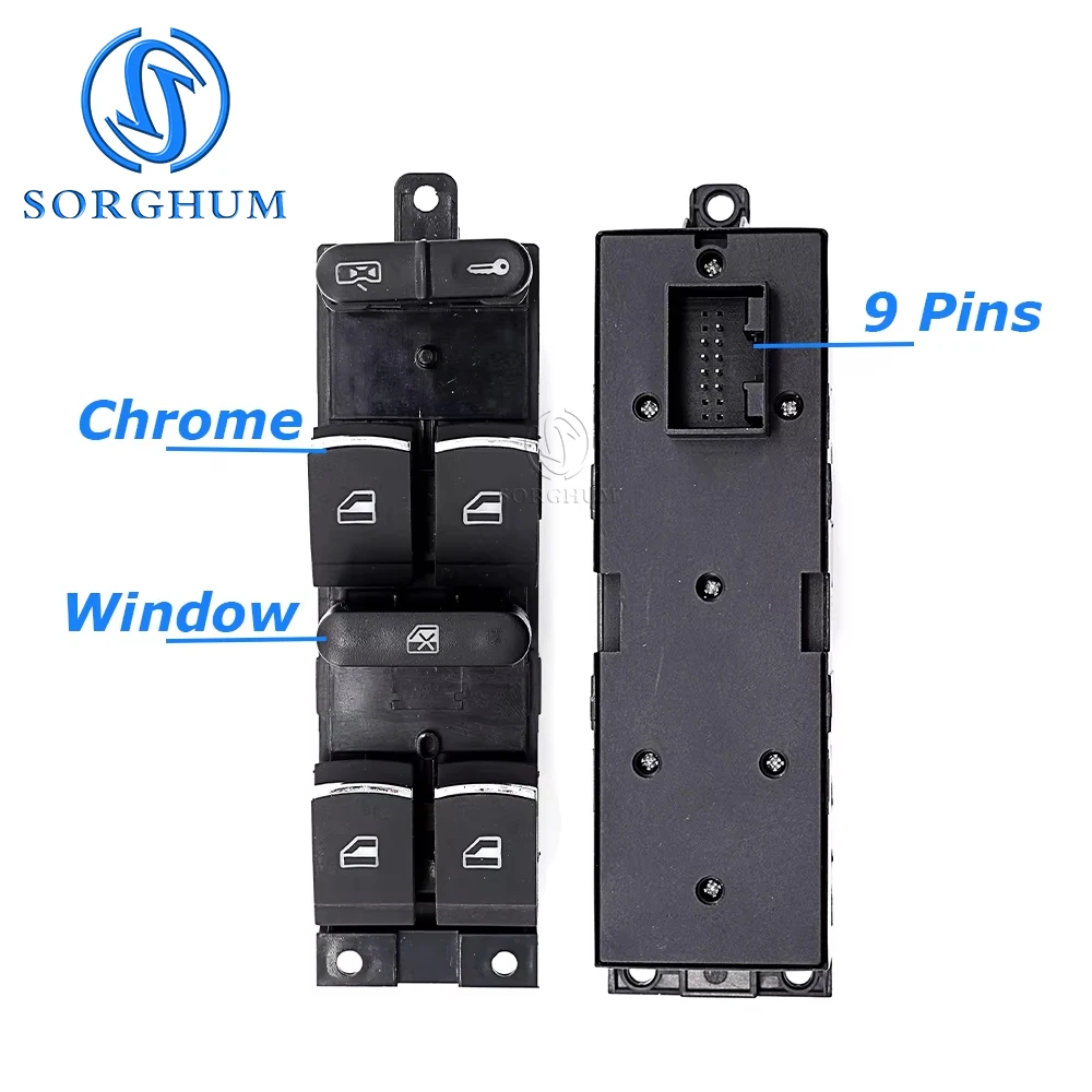 1J4959857D 1J4959857C 3BD959857 Driver Power Window Switch For VW Bora Jetta Golf MK4 Audi A3 A6 Seat Leon Skoda Fabia Passat B5