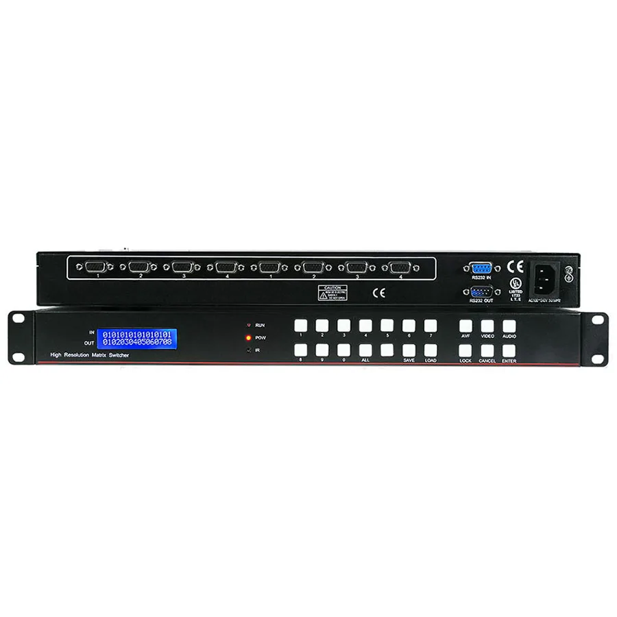 2026 4 Port VGA matrix Switcher 4 in 4 Out VGA Video matrix