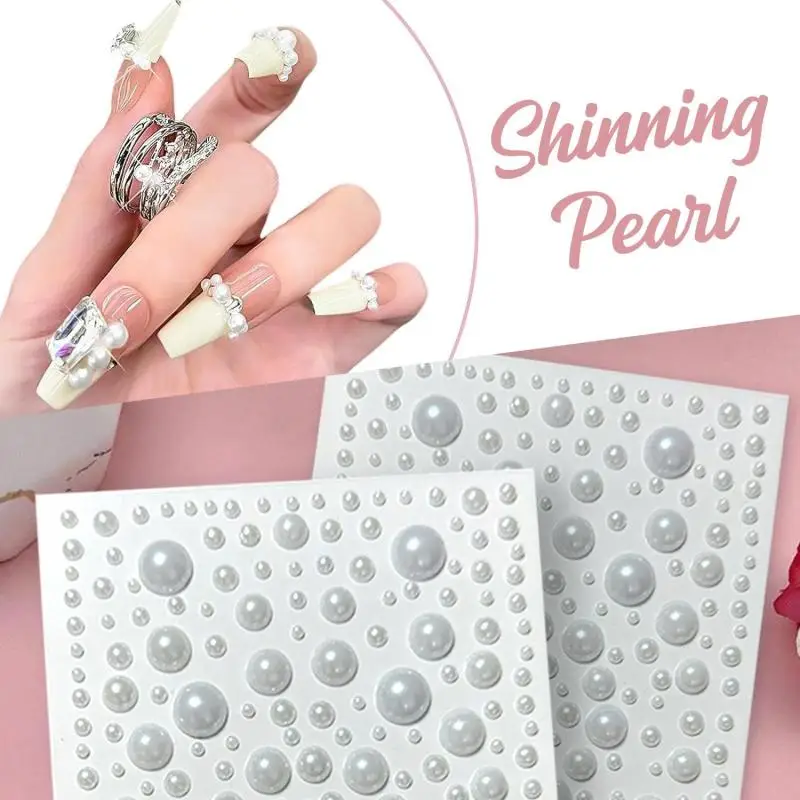 1 シート 3-12 ミリメートル 3D パールフェイス宝石アイシャドウステッカー自己粘着顔ボディ眉毛ダイヤモンドネイルステッカーダイヤモンド装飾