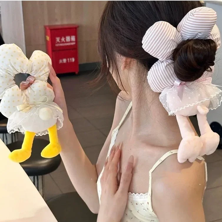 Disney Mickey Butt Nuovi fiori Intestino crasso Capelli rotondi Autunno e inverno da donna Creativo Toro Fascia per capelli Corda a pois
