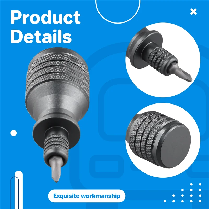 Мини-отвертка AB15-7 в 1, титановая отвертка 1/4 дюйма, магнитная отвертка Phillips Torx, набор бит, инструменты для домашнего ремонта