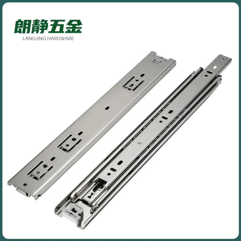 Model Locking Three Section Heavy Duty Drawer Slides Galvanized Cold Rolled Steel Equipment Rails From To Mm Industrial Cabinets