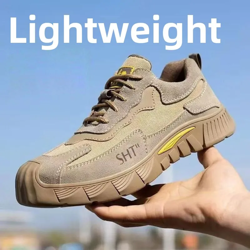 Lightweight Steel Toe Safety Shoes for Men Construction Site Work Shoes Insulated Anti Crush And Piercing Spring Season