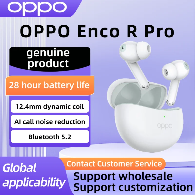 OPPO Enco R Pro Wireless In Ear Dual Microphone Sports Gaming Noise Reduction Bluetooth Earphones Original