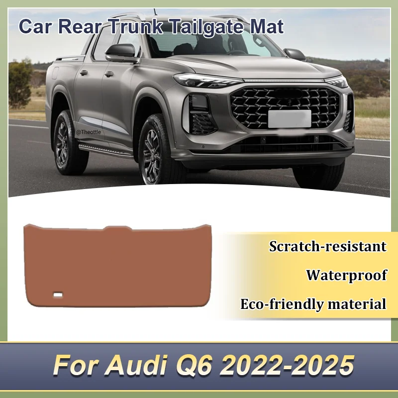 

Car Rear Trunk Tailgate Mat For Audi Q6 2022 2023 2024 2025 Anti-kick Pads Protective Decoration Covers Auto Accessories