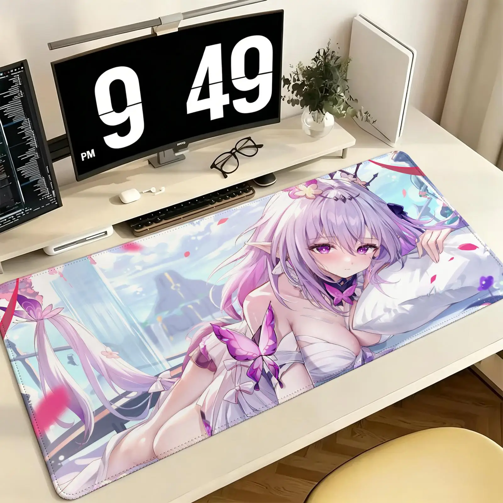 New HD Printing Honkai Star Rail Castorice Desk Mat E-Sports Gaming 900x400mm Mousepad Extra Large Non-Slip Keyboard Laptop Mats