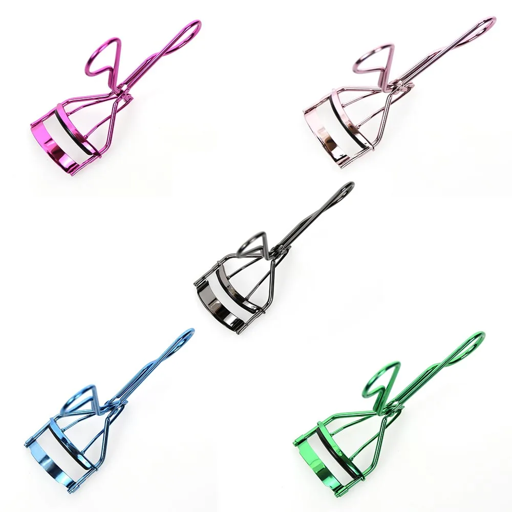 Multicolor Plating Eyelash Curler Portable Eyelashes Tweezer Curling Clip Stainless Steel Cosmetic Tool