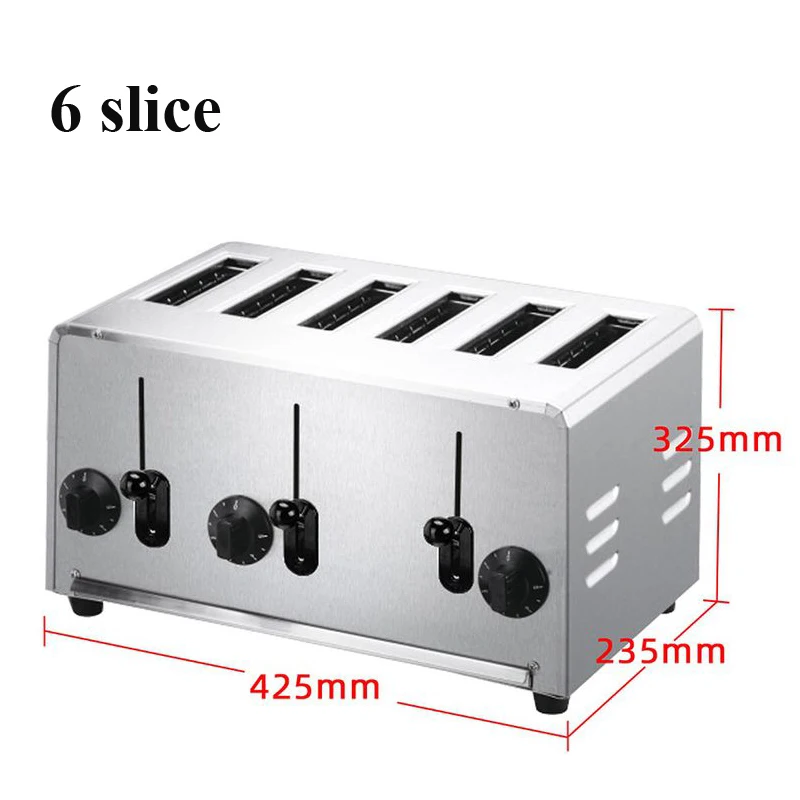 Small Size Smart Toaster Machine 2/4/6 Slices Bread Baking Reheat Machine Electric Pop up Toaster Home Use Mini