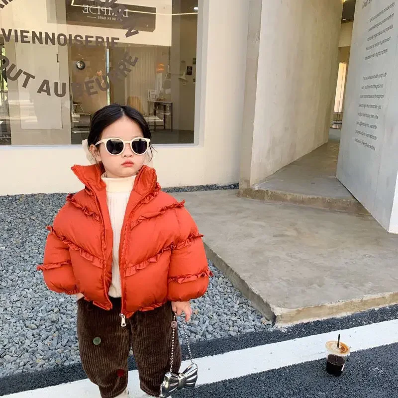 

Kids Girls Thickened Cotton Jacket Winter Bread Jacket Clothes For Children From 2 To 8 Years Children's Winter Coat Coats Down