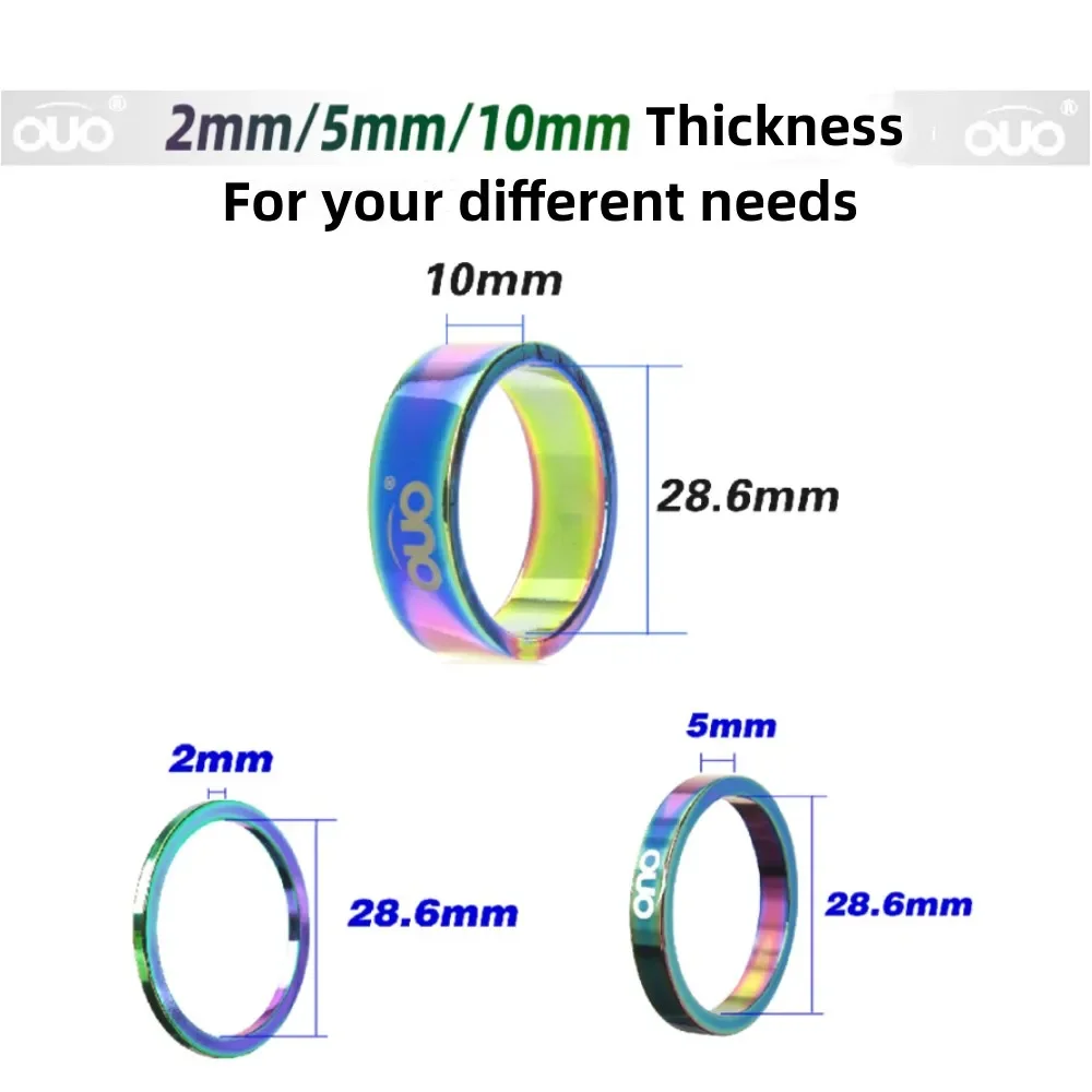 OUO CNC Mtb غطاء الطاقة 1 1/8 سماعة الفواصل الجذعية غطاء علوي الترباس 28.6 مللي متر شوكة فاصل دراجة جسر عمود التوجيه