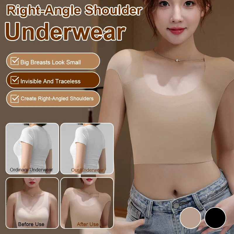 Underwear female undershirt bra Invisible nonmarking large breasts show small corset underwear